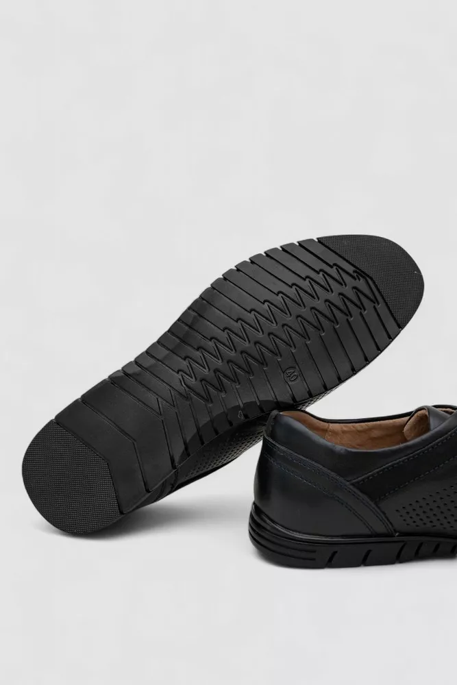 Купити Туфлі чоловічі з перфорацією, колір темно-синій, 243RB1893 - Фото №5