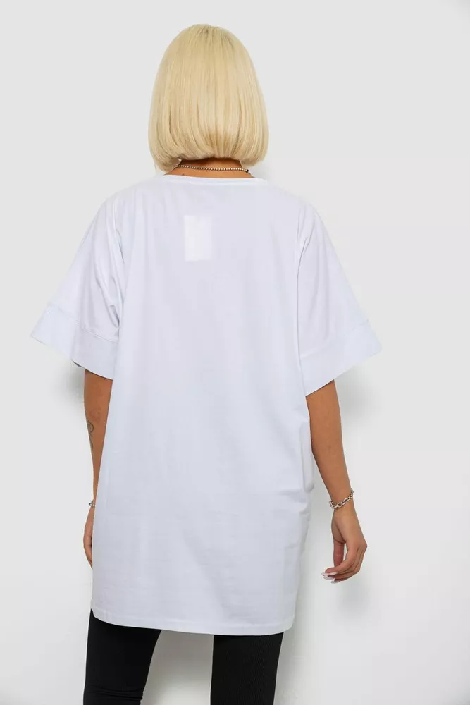 Купить Футболка женская с принтом, цвет белый, 244R4004 - Фото №4