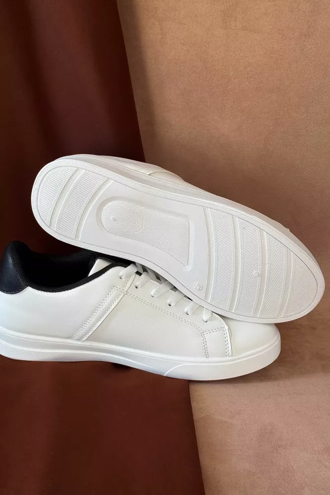 Купить Кеды мужские, цвет бело-черный, 248RR26 - Фото №5