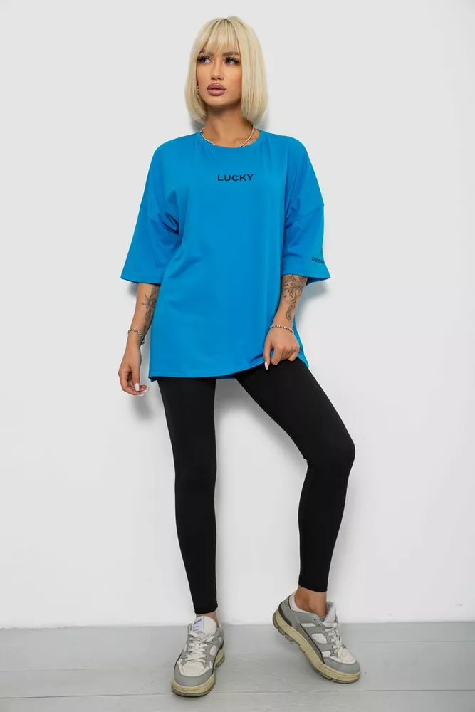 Купить Футболка женская с принтом, цвет голубой, 244R2019 - Фото №2