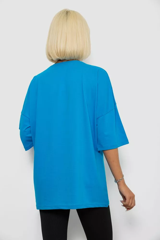 Купить Футболка женская с принтом, цвет голубой, 244R2019 - Фото №4