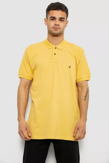 Поло чоловіче однотонне, колір жовтий, 244R5015