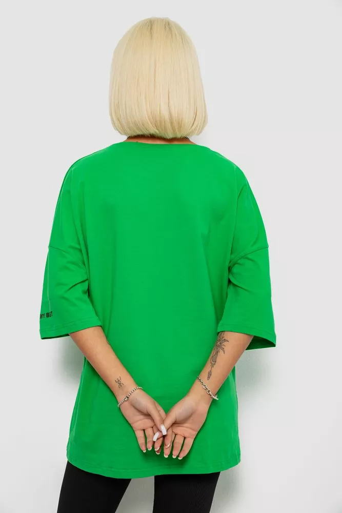 Купить Футболка женская с принтом, цвет зеленый, 244R2019 - Фото №4