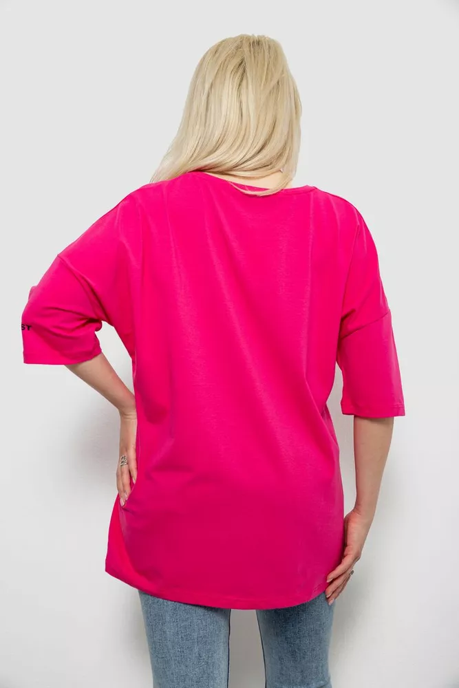 Купити Футболка жіноча з принтом, колір малиновий, 244R2019 - Фото №4