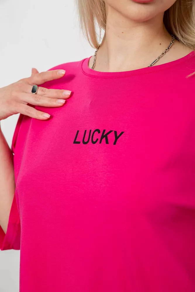 Купити Футболка жіноча з принтом, колір малиновий, 244R2019 - Фото №5