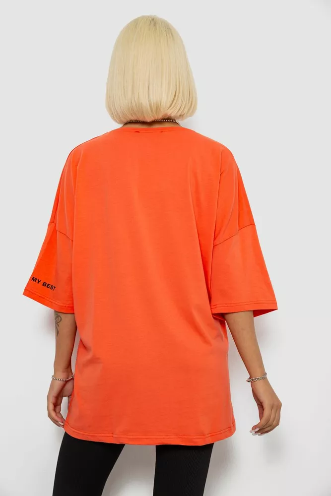 Купить Футболка женская с принтом, цвет оранжевый, 244R2019 - Фото №4
