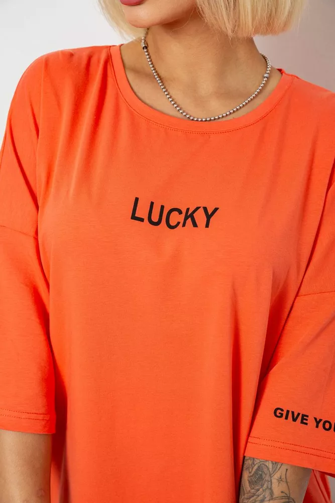 Купить Футболка женская с принтом, цвет оранжевый, 244R2019 - Фото №5