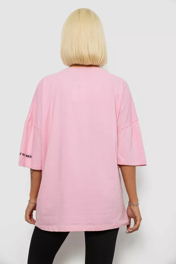 Купить Футболка женская с принтом, цвет розовый, 244R2019 - Фото №4