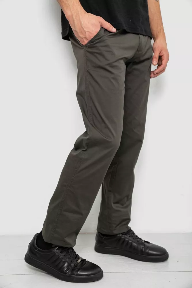 Купить Брюки мужские классические, цвет хаки, 243RXK39-7 - Фото №3