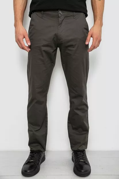 Брюки мужские классические, цвет хаки, 243RXK39-7