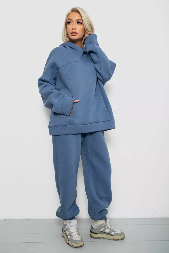 Купить Спортивный костюм женский на флисе, цвет джинс, 247R2016 - Фото №3