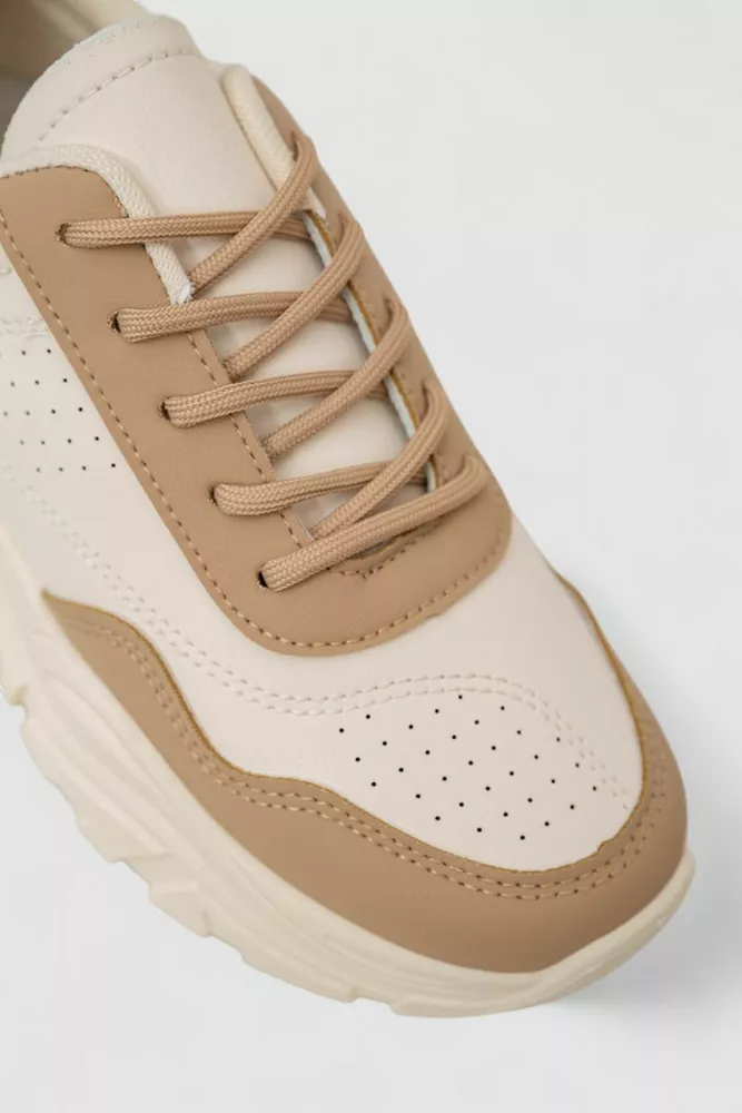 Купить Кроссовки женские, цвет бежевый, 248RA70-65 - Фото №2