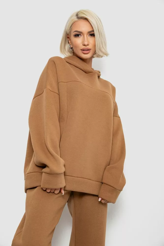 Купить Спортивный костюм женский на флисе, цвет коричневый, 247R2016 - Фото №2