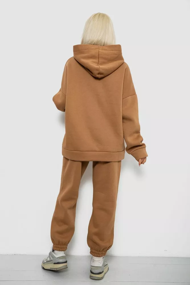 Купить Спортивный костюм женский на флисе, цвет коричневый, 247R2016 - Фото №4