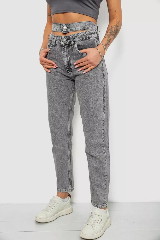 Купить Джинсы женские MOM, цвет серый, 244R1904S21 - Фото №3