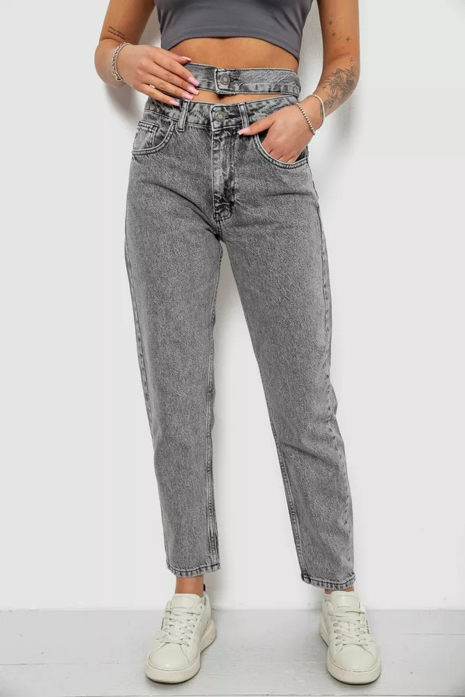 Купить Джинсы женские MOM, цвет серый, 244R1904S21 - Фото №1