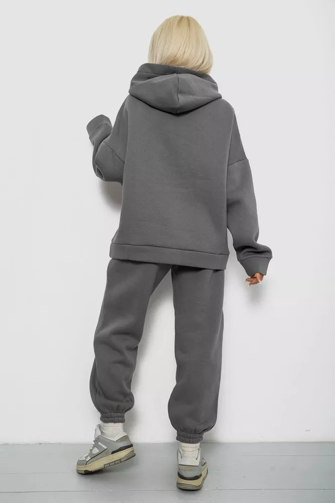 Купить Спортивный костюм женский на флисе, цвет серый, 247R2016 - Фото №4