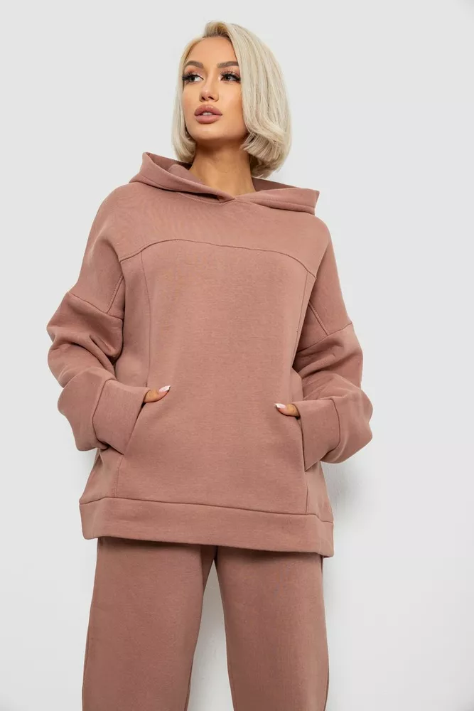 Купить Спортивный костюм женский на флисе, цвет мокко, 247R2016 - Фото №2