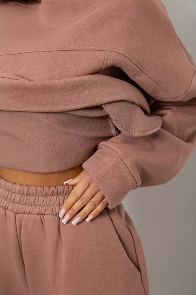 Купить Спортивный костюм женский на флисе, цвет мокко, 247R2016 - Фото №6