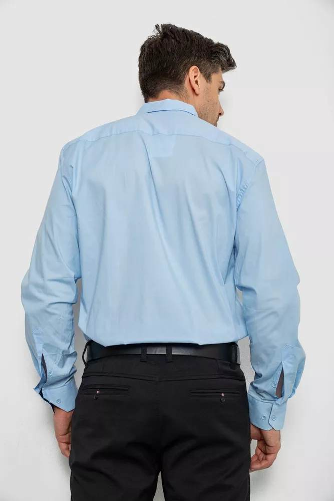 Купить Рубашка мужская  классическая, цвет голубой, 186R7114-5 - Фото №4