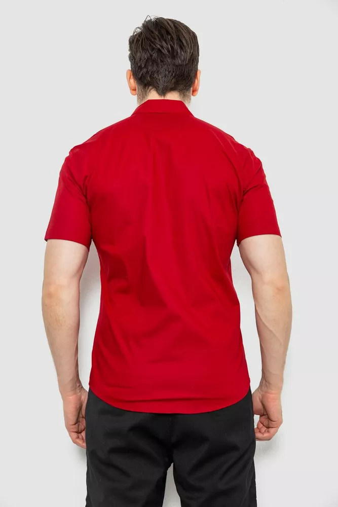 Купити Сорочка чоловіча однотонна, колір червоний, 214R7003-5 - Фото №5