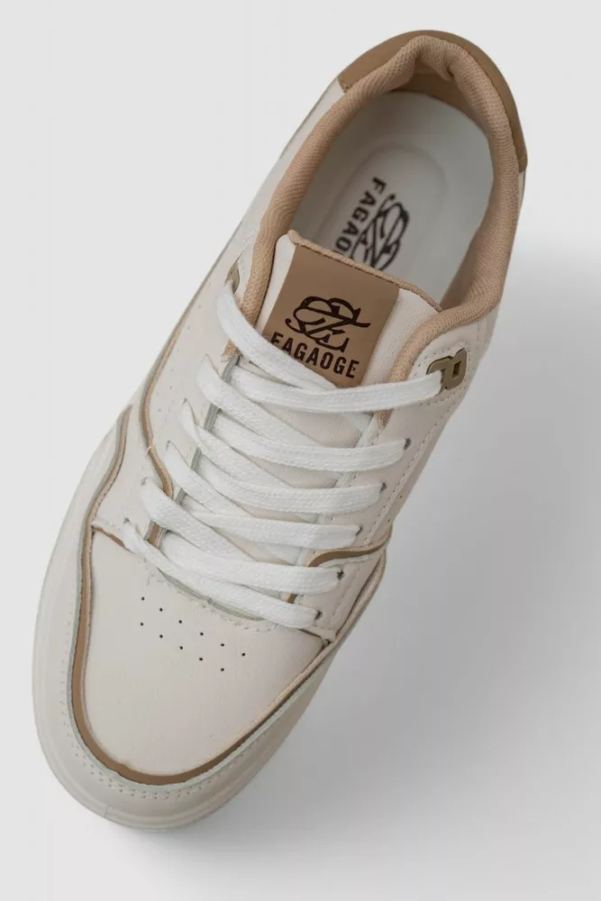 Купить Кроссовки мужские демисезонные, цвет бежево-коричневый, 243RHK33 оптом - Фото №2