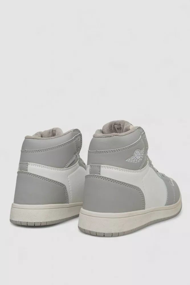 Купить Кроссовки женские зимние на меху, цвет бело-серый, 248RH1030 - Фото №4