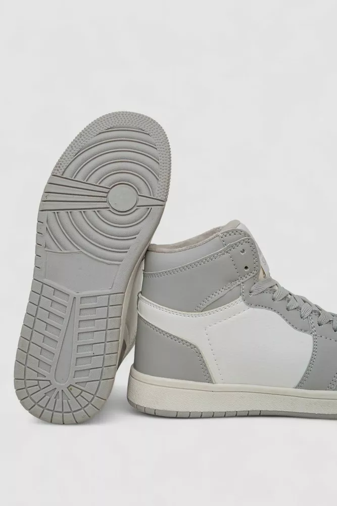 Купить Кроссовки женские зимние на меху, цвет бело-серый, 248RH1030 - Фото №5