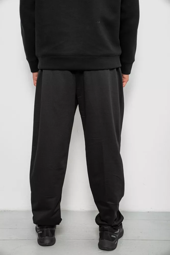 Купить Спортивные штаны мужские однотонные, цвет черный, 244R41272 - Фото №4