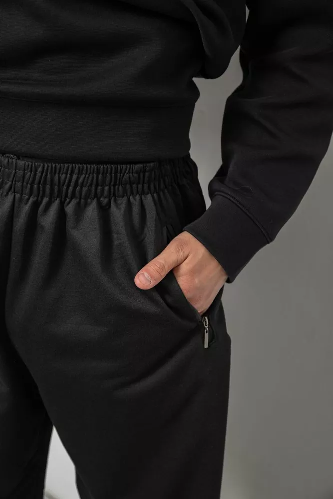 Купить Спортивные штаны мужские однотонные, цвет черный, 244R41272 - Фото №5