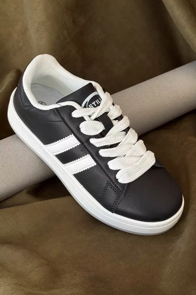 Купить Кеды женские, цвет черно-белый, 248RJH100-16 - Фото №2