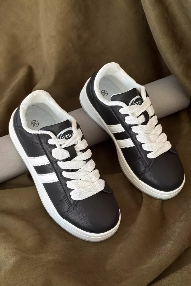 Купить Кеды женские, цвет черно-белый, 248RJH100-16 - Фото №1