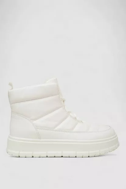 Черевики жіночі зимові на хутрі, колір білий, 248RMB15