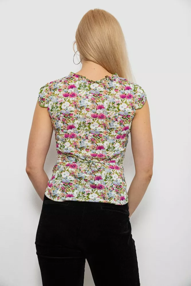 Купить Блуза c цветочным принтом, цвет фуксия, 230R262 - Фото №4