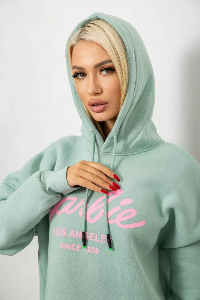 Купить Худи женский утепленный  -уценка, цвет оливковый, 244RK707-U-1 - Фото №5