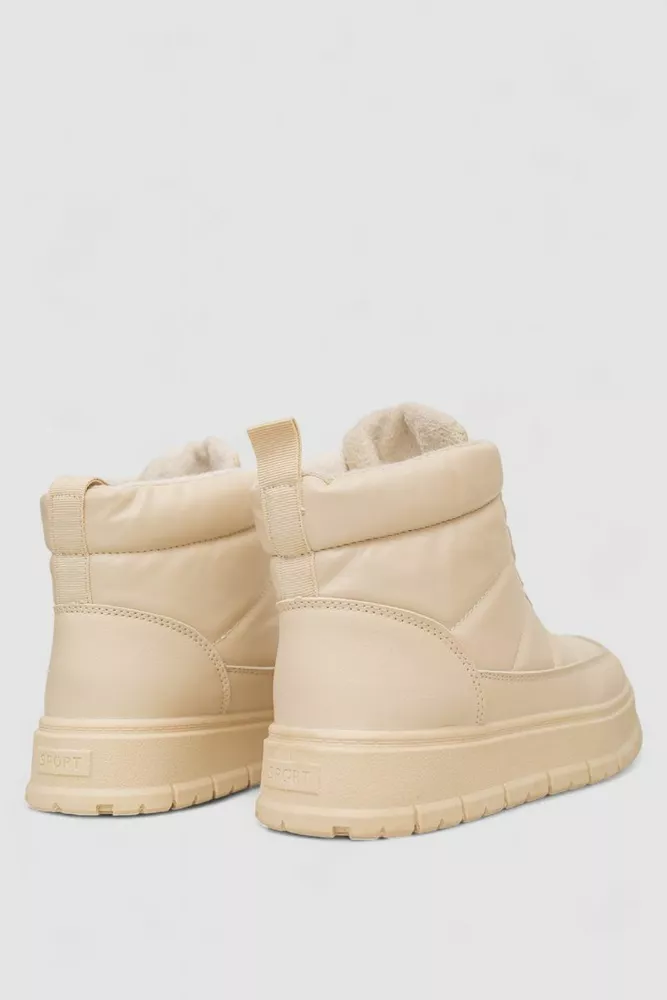 Купити Черевики жіночі зимові на хутрі, колір бежевий, 248RMB15 - Фото №4