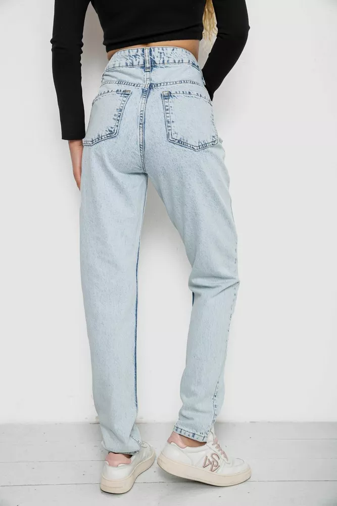 Купити Джинси жіночі MOM, колір блакитний, 244R1382 - Фото №4