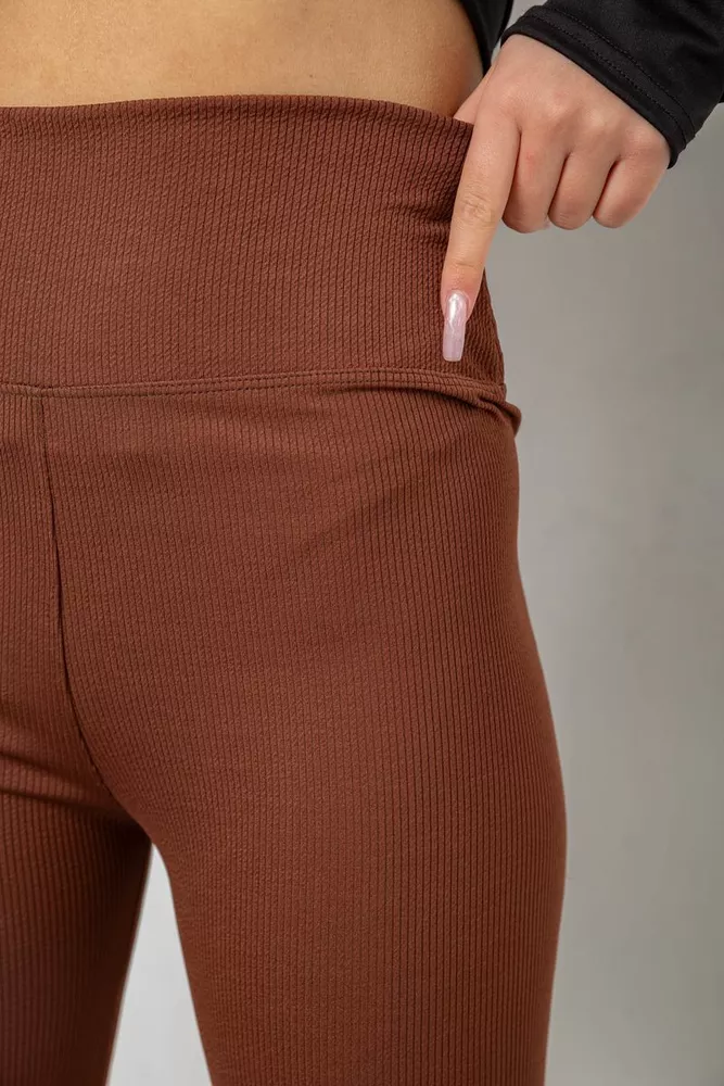 Купить Лосины в рубчик  -уценка, цвет коричневый, 221R607-U-2 - Фото №5