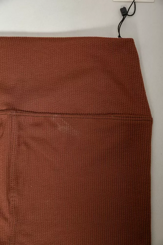 Купить Лосины в рубчик  -уценка, цвет коричневый, 221R607-U-2 - Фото №6