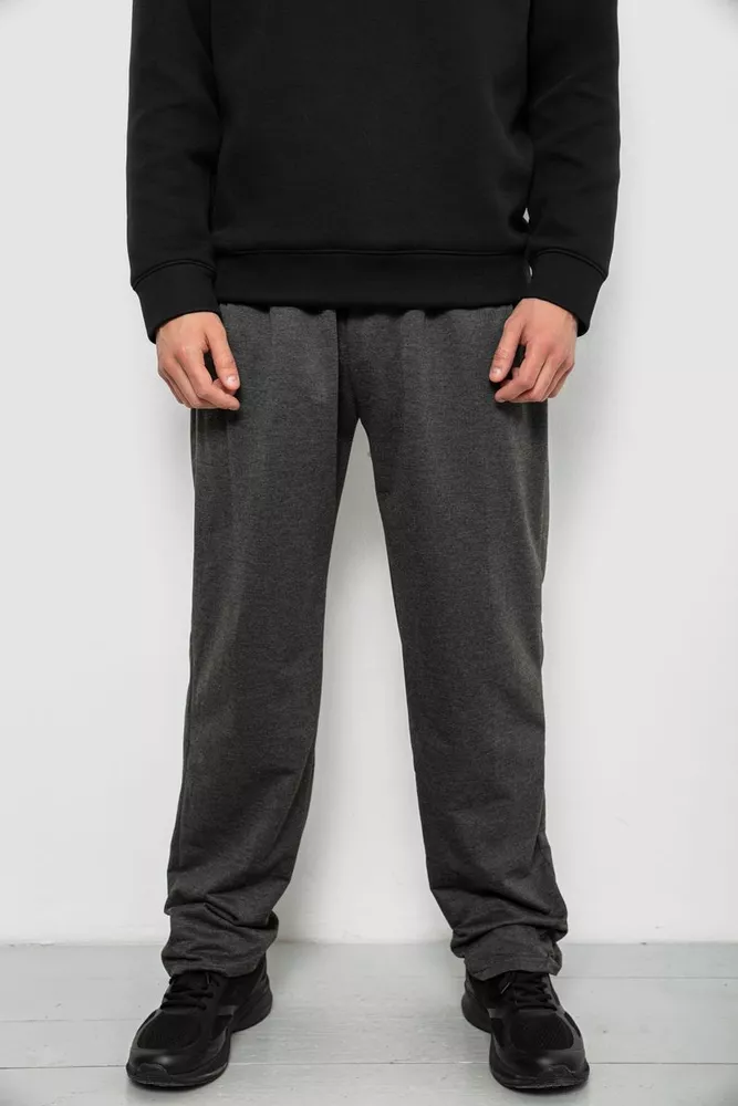 Купить Спортивные штаны мужские однотонные, цвет серый, 244R41272 - Фото №1
