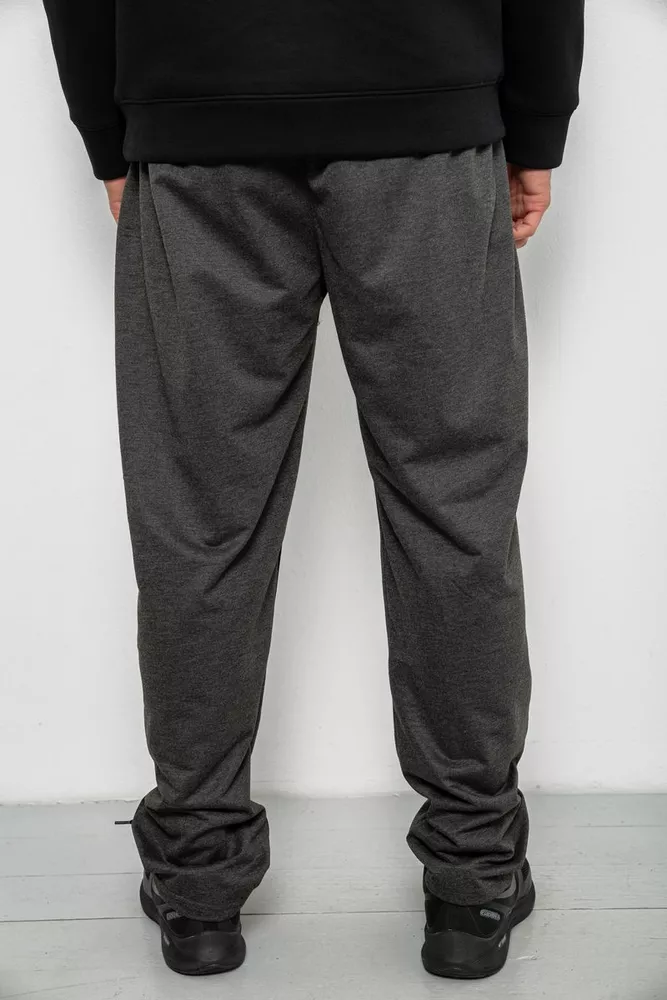 Купить Спортивные штаны мужские однотонные, цвет серый, 244R41272 - Фото №4