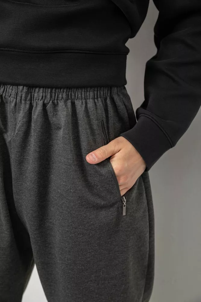 Купить Спортивные штаны мужские однотонные, цвет серый, 244R41272 - Фото №5