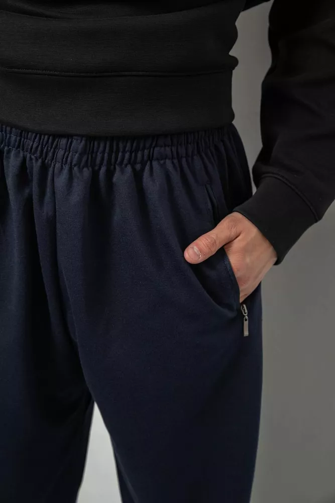 Купить Спортивные штаны мужские однотонные, цвет синий, 244R41272 - Фото №5