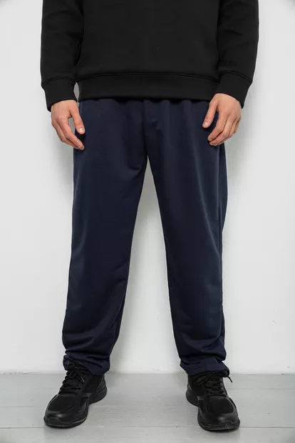 Спортивні штани чоловічі однотонні, колір синій, 244R41272