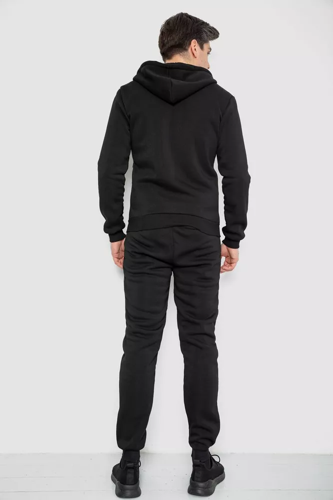 Купити Спорт костюм чоловічий на флісі, колір чорний, 129R7630 - Фото №4