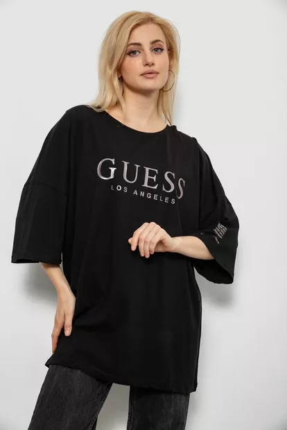 Футболка женская с принтом, цвет черный, 244R3019