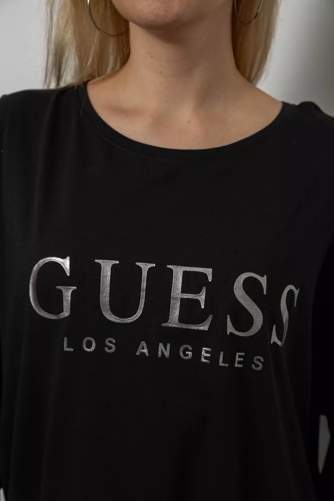 Купить Футболка женская с принтом, цвет черный, 244R3019 - Фото №5