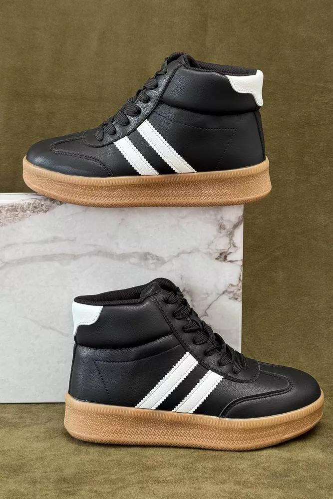 Купить Кроссовки женские демисезонные, цвет черно-белый, 248RSD20-3 - Фото №2