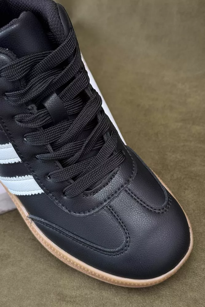 Купить Кроссовки женские демисезонные, цвет черно-белый, 248RSD20-3 - Фото №3