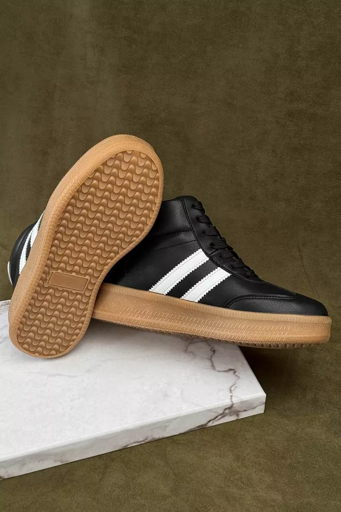 Купить Кроссовки женские демисезонные, цвет черно-белый, 248RSD20-3 - Фото №5